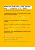  CHAMBERLAIN COLLEGE OF NURSING A&P 1 FINAL EXAM STUDY GUIDE|UPDATED&VERIFIED|100% SOLVED|GUARANTEE