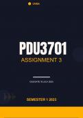 PDU3701 ASSIGNMENT 3  SEMESTER 1 2023