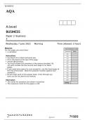 AQA A-level BUSINESS APPROVED BEST RATING Paper 2 Business 2 FINAL MAY 2023