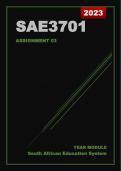 SAE3701 Assignment 3 Answers (Updated) Year Module - 2023 (A+ Guaranteed)