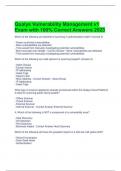Qualys Vulnerability Management v1 Exam with 100&percnt; Correct Answers 2023