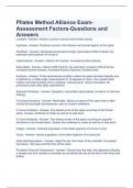 PIlates Method Alliance Exam- Assessment Factors-Questions and Answers