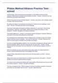 Pilates Method Alliance Practice Test-solved