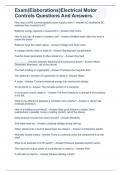 Exam&lpar;Elaborations&rpar;Electrical Motor Controls Questions And Answers&period;