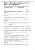Electric Motor Controls Study Guide With Correct Answers&period;