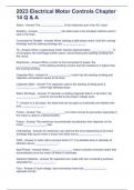 2023 Electrical Motor Controls Chapter 14 Q & A