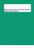 MedSurg Final Exam 2023-2024 Revised Edition 100% Verified