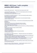 MMSC 420 Exam 1 with complete solution&semi;2023 edition