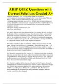 AHIP QUIZ Questions with Correct Solutions Graded A+