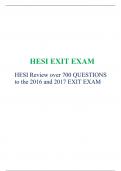HESI EXIT EXAM, HESI Review over 700 QUESTIONS to the 2016 and 2017 EXIT EXAM.