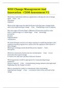 WGU Change Management And Innovation - C208 Assessment V1