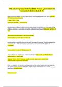 PAEA Emergency Medicine EOR Topics Questions with Complete Solutions Rated A&plus;