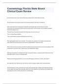 BUNDLE  for Cosmetology Florida State Board Clinical Exams Review&vert; questions with complete solutions 2023-2024