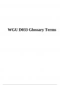 WGU D033 Glossary Terms