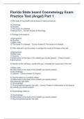 Florida State board Cosmetology Exam Practice Test &lpar;Angel&rpar; Part 1 &vert;Questions with 100&percnt; Correct Answers 