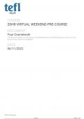 20hr Virtual Weekend Pre-Course all quizzes  