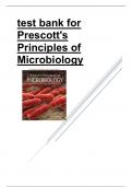 Test bank for Prescott's Principles of Microbiology.