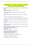 Adjuster Pro &ndash; Indiana License - Chapter 3 Personal Lines 2023 Exam