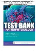 Test Bank for	Understanding Pathophysiology 6th Edition	By: Sue E. Huether; Kathryn L. McCance Chapter 1-42|Complete Guide A+