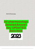 Ati pharmocology Detailed Answer Key UPDATED 2023&sol;2024