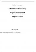 Information Technology Project Management 8e Kathy Schwalbe (Solution Manual)
