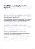 WGU 2023&sol;2024 Accounting Information Systems MODULE 1-13 & UNIT 1 Questions and Answers &lpar;A&plus; GRADED 100&percnt; VERIFIED&rpar;