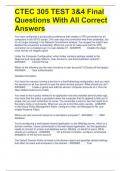 CTEC 305 TEST 3&4 Final Questions With All Correct Answers
