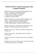 COM-103 MVCC Final SG Questions With Complete Solutions