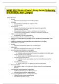 •	 NURS 8022 Fluids - Exam 3 Study Guide, University of Cincinnati, Main Campus