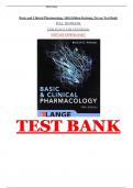 Test Bank for Basic and Clinical Pharmacology 15th Edition Katzung Trevor latest Update