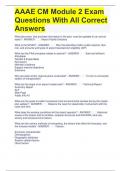 AAAE CM Module 2 Exam Questions With All Correct Answers