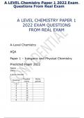 AQA A LEVEL CHEMISTRY PAPER 1  2022 EXAM QUESTIONS FROM REAL EXAM