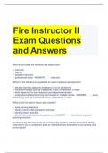 Fire Instructor II Exam Questions and Answers