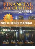 Solutions Manual Financial Accounting for MBAs 8th Edition Easton