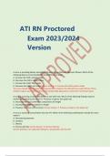 ATI RN Proctored  Exam 2023/2024  Version 