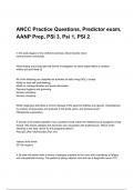 ANCC Practice Questions, Predictor exam, AANP Prep, PSI 3, Psi 1, PSI 2  Share Questions & Answers 2023 ( A+ GRADED 100% VERIFIED)