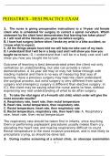 PEDIATRICS - HESI PRACTICE EXAM LATEST 2022 UPDATE&lpar;Q&A FULL TEST BANK&rpar;This is the best study guide for hesi pediatrics exams&lpar;100&percnt; verified&rpar;