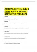 ACTUAL EMT Module 2 Exam 100% VERIFIED ANSWERS 2023/2024 