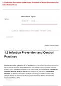 1&period;2 Infection Prevention and Control Practices - Clinical Procedures for Safer Patient Care