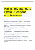 PSI Milady Standard Exam Questions and Answers 
