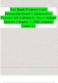 Test Bank Primary Care Interprofessional Collaborative Practice 6th Edition by Terry Mahan Buttaro Chapter 1-228&vert;Complete Guide A&plus;