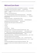 NHA and Core &vert; 410  Questions with 100&percnt; correct Answers &vert; Verified and updated