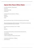 Opota Ohio Peace Officer Basic&vert;  Questions and Answers with complete solution