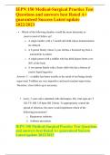IEPN 150 Medical-Surgical Practice Test Questions and answers best Rated A&plus; guaranteed Success Latest update 2022&sol;2023