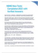 NBME New Tests Compilation 2022 - 2023 with Verified Answers Graded A &plus;