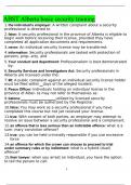 ABST Alberta basic security training Exam 2022 Solved correctly