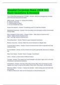 Hospital Corpsman Basic &lpar;HCB 101&rpar; Exam Questions & Answers