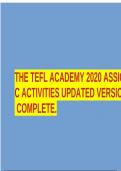 THE TEFL ACADEMY 2020 ASSIGNMENT C ACTIVITIES UPDATED VERSION AND COMPLETE.