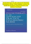 Test Bank for Psychotherapy for the Advanced Practice Psychiatric Nurse: A How-To Guide for Evidence-Based Practice 3rd Edition Wheeler ISBN: 978-0826193797 | 100% Correct Answers with Rationals
