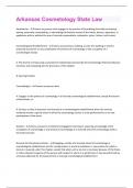 Arkansas Cosmetology State Law&vert; Questions with 100&percnt; correct Answers &vert; Verified